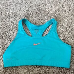 Nike Women's Teal and Orange Sports Bra